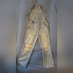 Wild fable distressed overalls